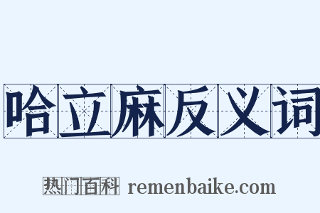 哈立麻反义词是什么意思的图片